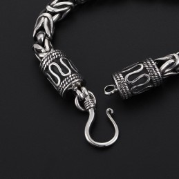 Vintage Fashion Chic Ring Clasp Keel Peace Pattern Titanium Herrearmbånd Til Gaver