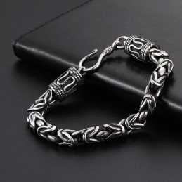 Vintage Fashion Chic Ring Clasp Keel Peace Pattern Titanium Herrearmbånd Til Gaver