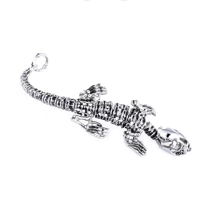 Retro Overdrevet Cool Dinosaur Chic Style Titanium Armbånd Til Mænd Retro Overdrevet Cool Dinosaur Chic Style Titanium Armbånd Til Mænd