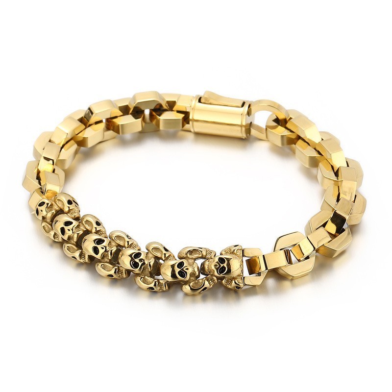 Syet Kranium Polygonal Titanium Armbånd Til Mænd