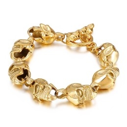 Chic Style Guldkranie Titanium Armbånd Til Herrer