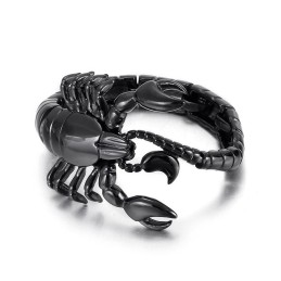 Cool Sort Skorpion Titanium Armbånd Til Mænd