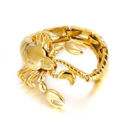 Cool Guld Scorpion Titanium Armbånd Til Mænd