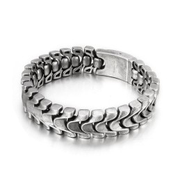 Vintage Cool Herrearmbånd I Titanium Med Drageben