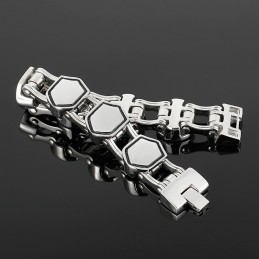 Cool, Moderigtigt, Geometrisk Titanarmbånd Til Mænd