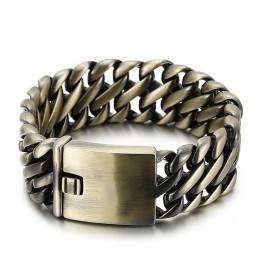 Moderigtigt Tykt Bronze 8 Titanium Armbånd