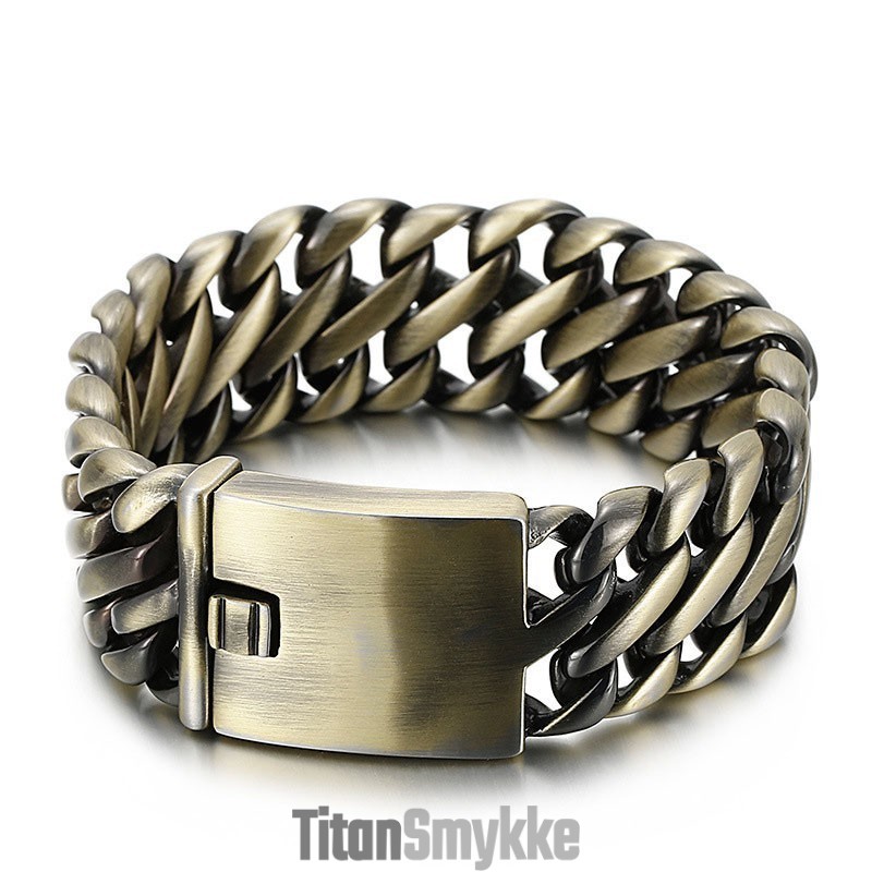 Moderigtigt Tykt Bronze 8 Titanium Armbånd Moderigtigt Tykt Bronze 8 Titanium Armbånd