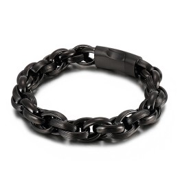 Titanium Simple Vacuum Dobbelt Ring O-Ring Kædearmbånd