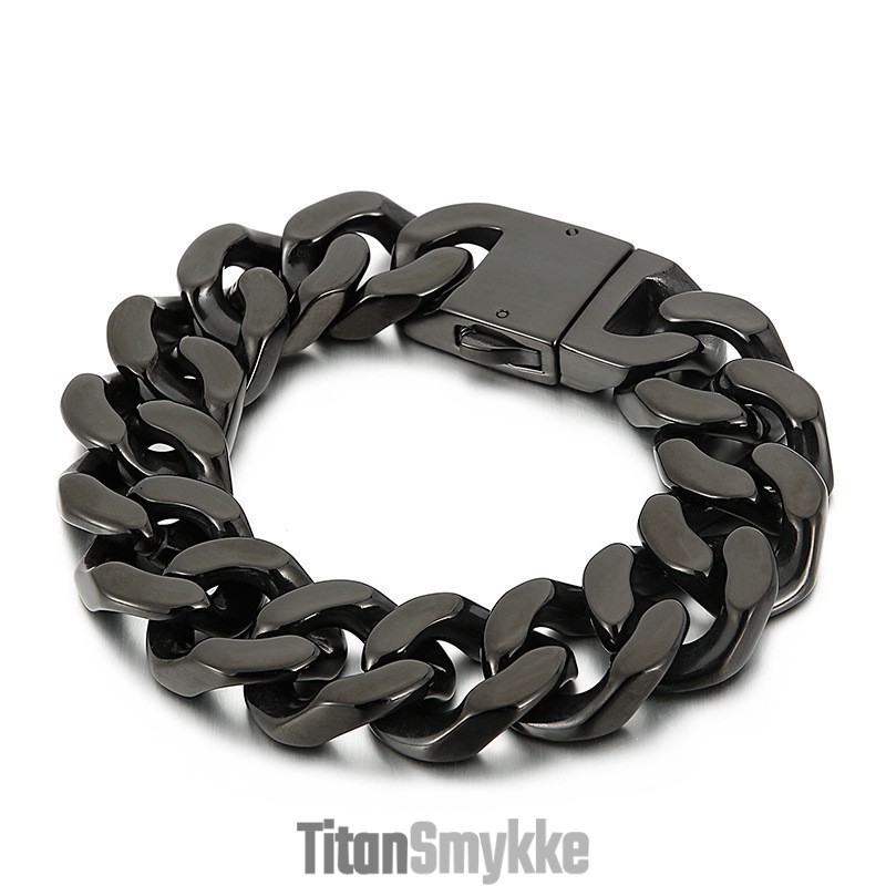 Sort Titanium Armbånd Mode Titanium Smykker