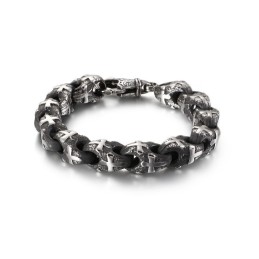 Vintage Biker Chain Rock Style Cykelkæde Titanium Armbånd