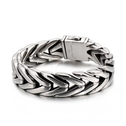 Cool Titanium Armbånd Med Blomsterspænde