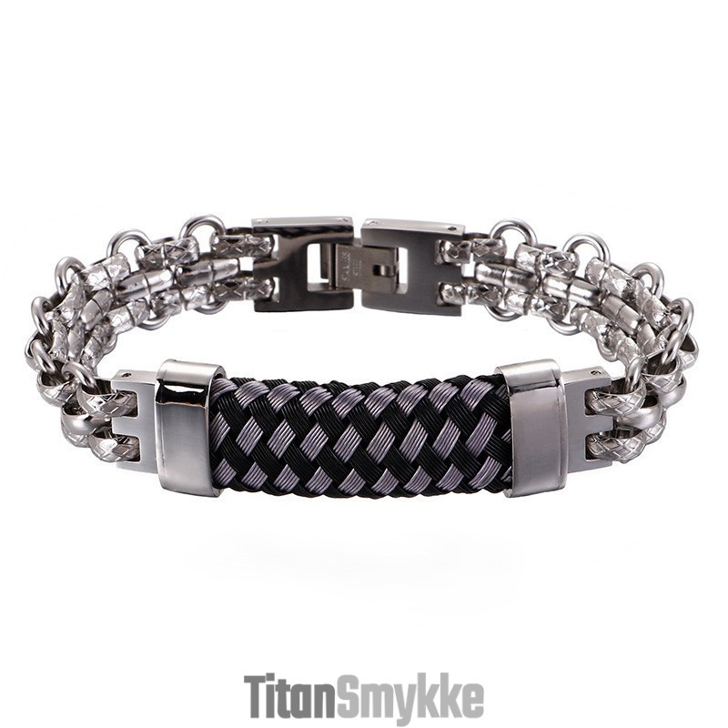 Populært Vintage Titaniumarmbånd Til Mænd Med Buet Armbånd Populært Vintage Titaniumarmbånd Til Mænd Med Buet Armbånd