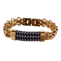 Populære Vintage Titanium Armbånd Til Mænd Bøjet Armbånd
