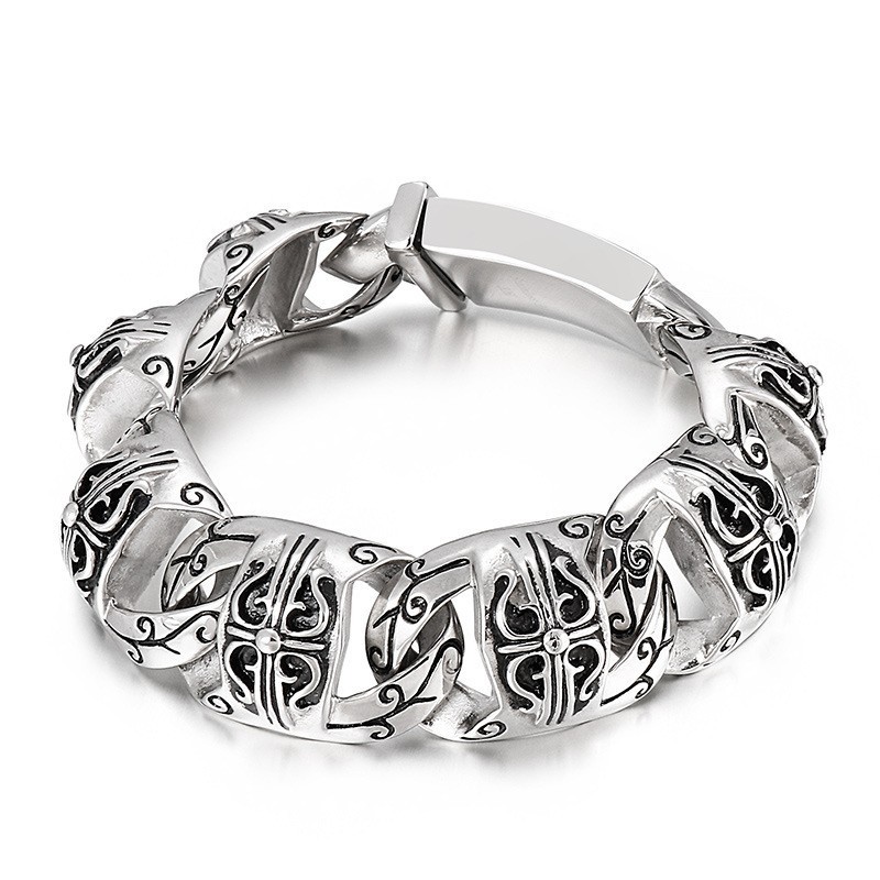 Cool Skull Titanium Armbånd Til Mænd