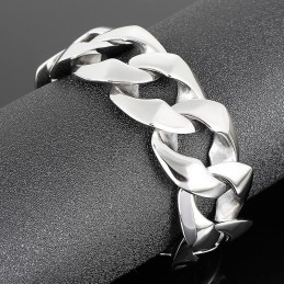 Moderigtigt Herrearmbånd Med Poleret Håndsmykker I Titanium