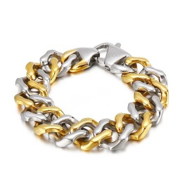 Herrearmbånd Med Interguld, Firesidet Slibning, Smykker