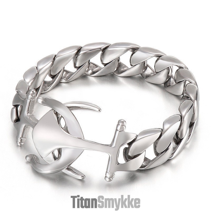Titanium Chic Wind Boat Anchor Herrearmbånd Tilbehør Titanium Chic Wind Boat Anchor Herrearmbånd Tilbehør