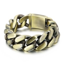 Moderigtigt Blændende Armbånd Bronze Titanium Armbånd