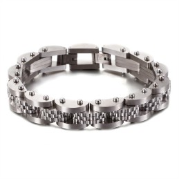Titanium Cykelkæde Herrearmbånd Med Rem