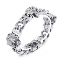 Løvehovedarmbånd Armbånd Armbånd Hiphop Street Dance Mænd Titanium Smykker