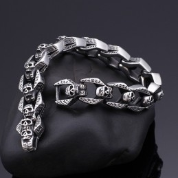 Chic Wind Skull Armbånd Tide Herre Titanium Armbånd