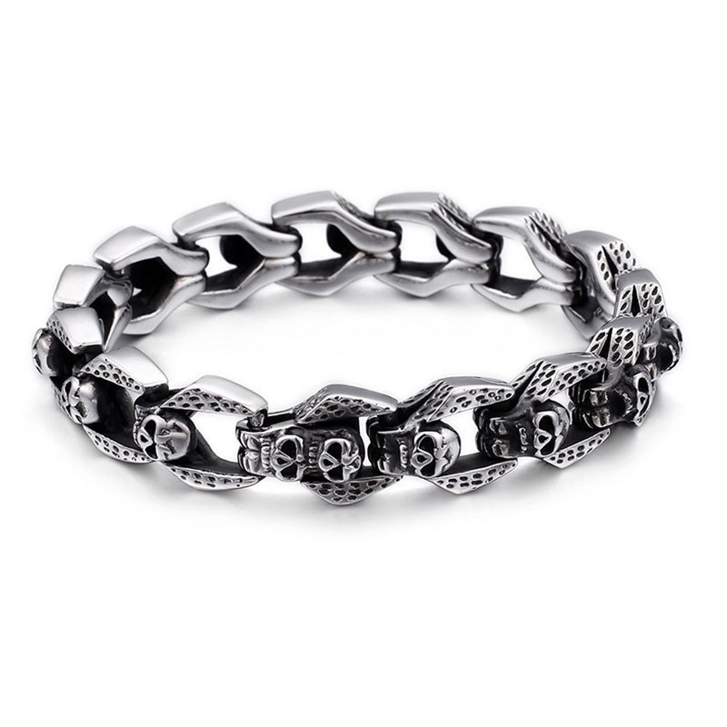 Chic Wind Skull Armbånd Tide Herre Titanium Armbånd