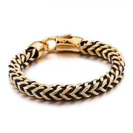 New Wave Retro Læderflettet Reb Titanium Armbånd
