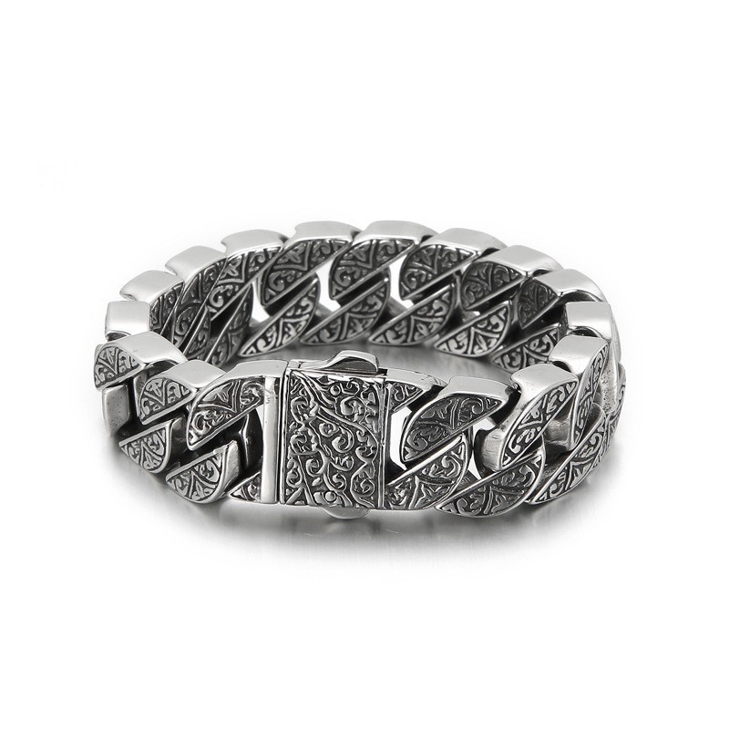 Mønsterstøbning Titanium Armbånd Til Mænd Mønsterstøbning Titanium Armbånd Til Mænd