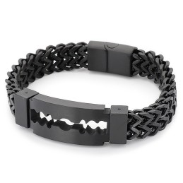 Blade Curved Brand Vakuumbelægning Titanium Armbånd Til Mænd