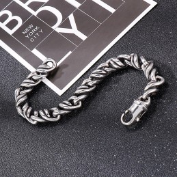 Moderigtigt Twist Titanium Armbånd Til Mænd