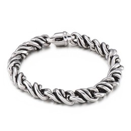 Moderigtigt Twist Titanium Armbånd Til Mænd