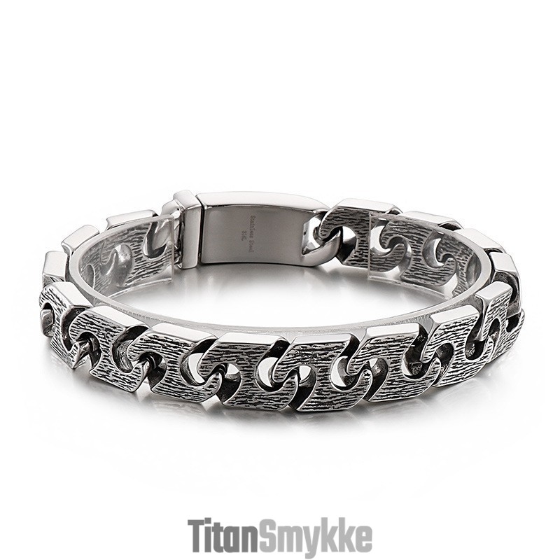 Vintage Geometrisk Elegant Titaniumarmbånd Til Mænd