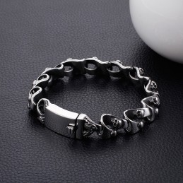 Cool Chic Skull Titanium Armbånd Til Mænd