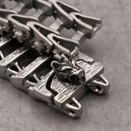 Elegant Titanium Armbånd I Dragehoved Til Mænd