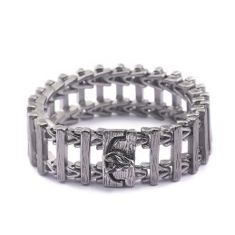 Elegant Titanium Armbånd I Dragehoved Til Mænd