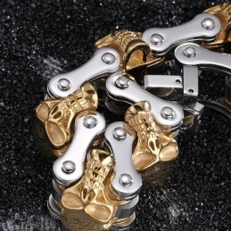 Overdrevet Moderigtigt Titanium Cykelarmbånd Til Mænd Med Kraniebelægning