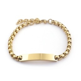 Chic Style Buet Firkantet Titanium Armbånd Til Par