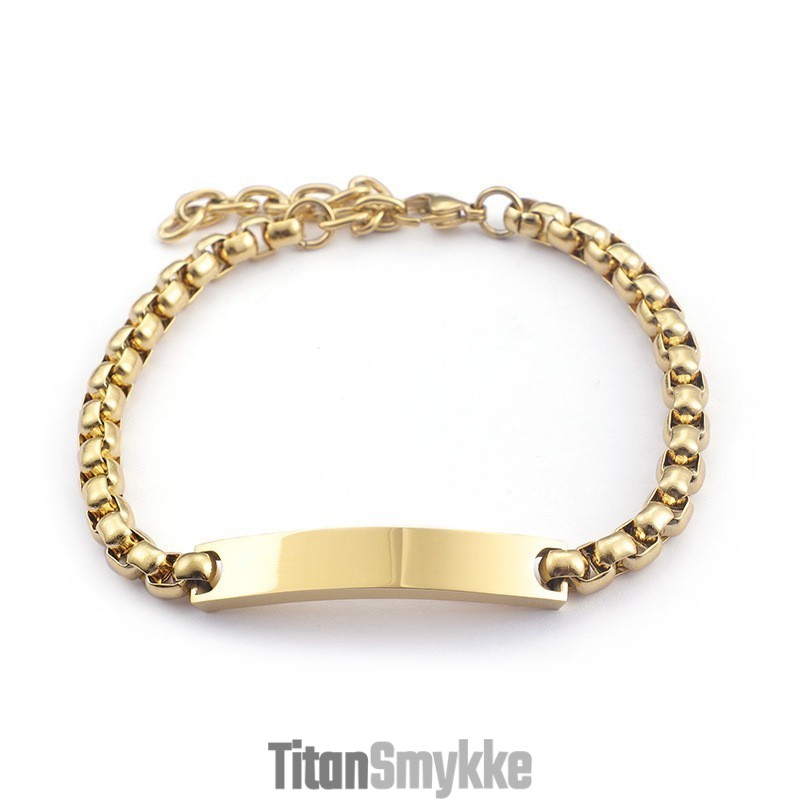 Chic Style Buet Firkantet Titanium Armbånd Til Par