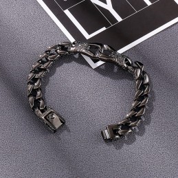 Cool Street Chic Håndaftrækker Blonde Titanium Herre Trykknaparmbånd