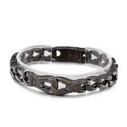Cool Street Chic Håndaftrækker Blonde Titanium Herre Trykknaparmbånd