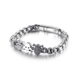 Moderigtigt Gadestil Hip-Hop Kranium Titanium Armbånd Til Mænd