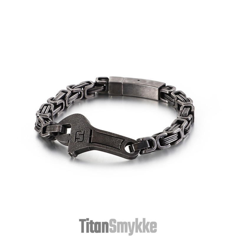 Cool Wrench Back To The Curved Plate Herrearmbånd I Titanium