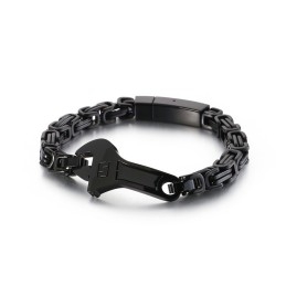 Cool Wrench Back Type Buet Plade Herre Titanium Armbånd