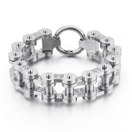 Moderigtig Rock Hiphop-Stil Piratmønster Titanium Cykelarmbånd Til Mænd