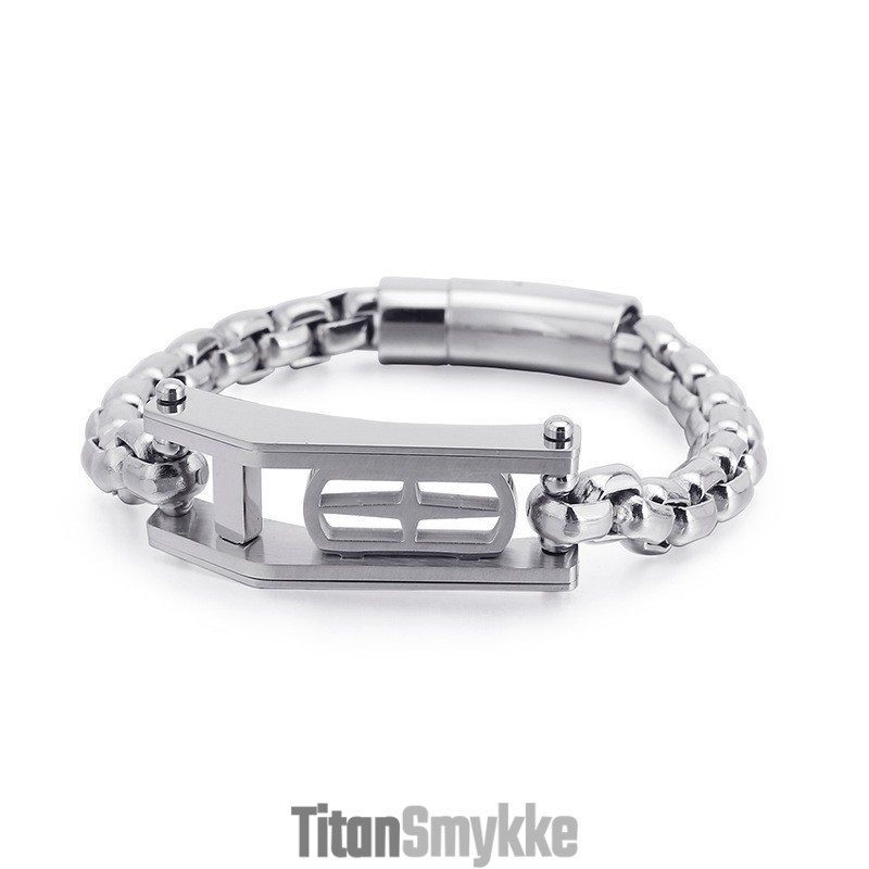 Rock Hip-Hop Cross Hollow Square Titanium Armbånd Til Herrer