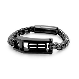 Rock Hip-Hop Cross Hollow Square Titanium Armbånd Til Herrer
