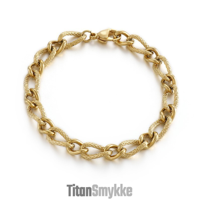 Cool Hiphop-Armbånd Med Slangemønster I Titanium Til Mænd