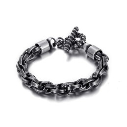 Cool Fashion Skull Clasp Titanium Armbånd Til Mænd