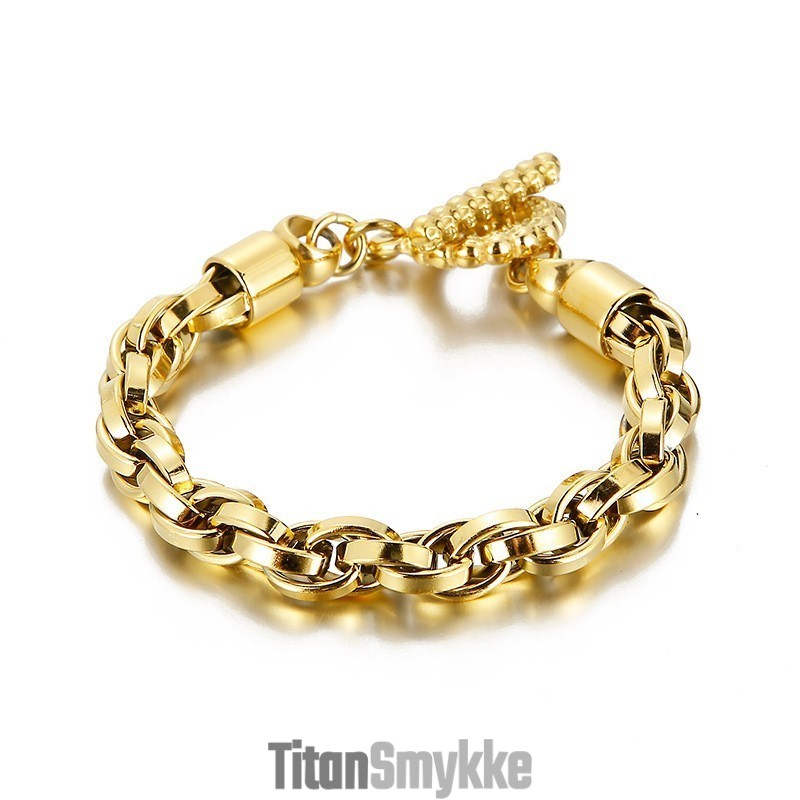 Cool Fashion Skull Clasp Titanium Armbånd Til Mænd Cool Fashion Skull Clasp Titanium Armbånd Til Mænd
