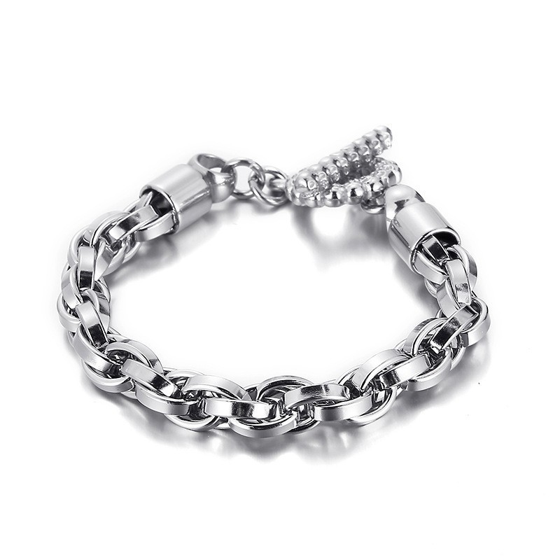 Cool Fashion Skull Clasp Titanium Armbånd Til Mænd Cool Fashion Skull Clasp Titanium Armbånd Til Mænd